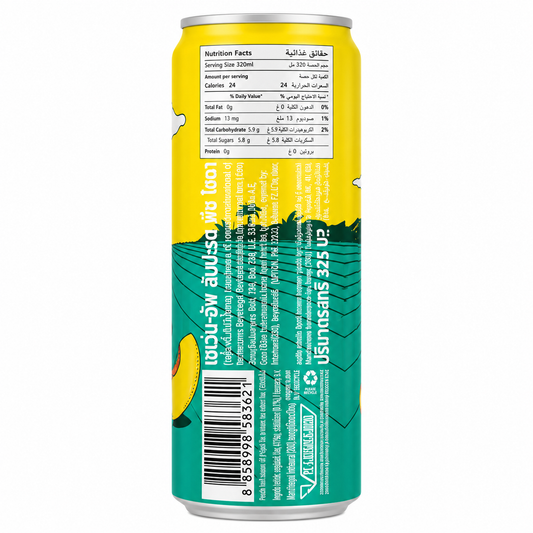 7 Up Peach And Pineapple Zero Sugar Soda 325ml Imported From Asia