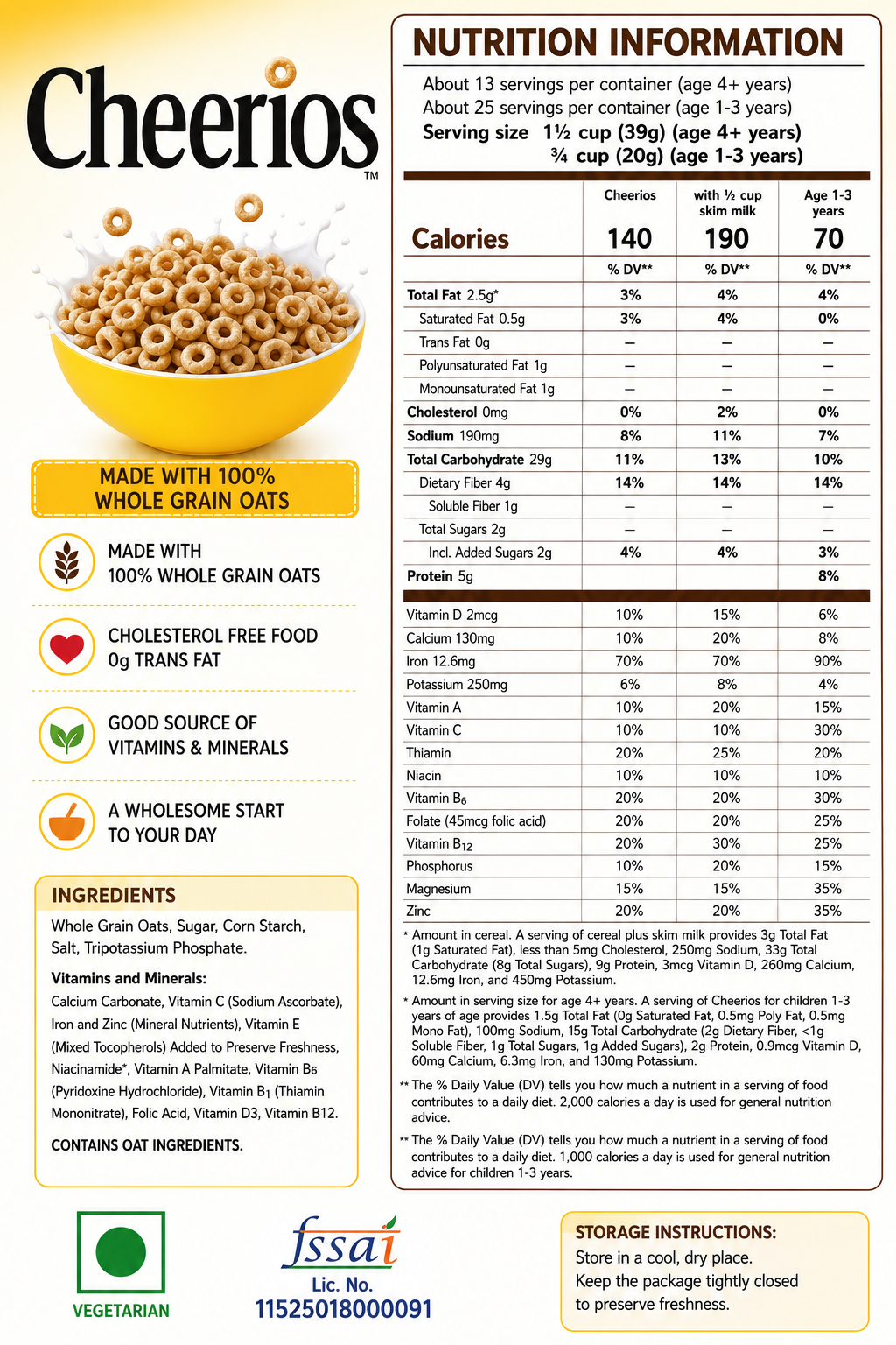 General Mills Cheerios Cereal 306gm Imported From USA - Nosh Products