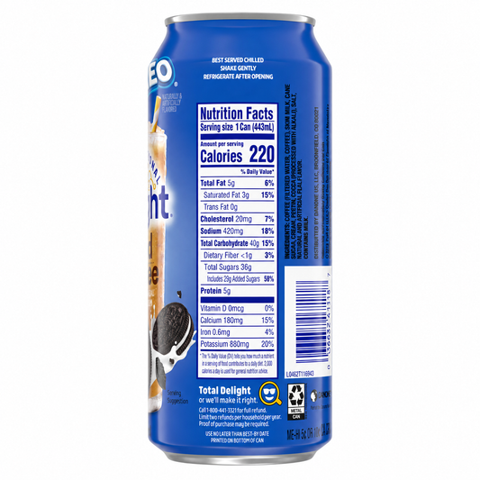 Delight Oreo Iced Coffee 433ml Imported From USA