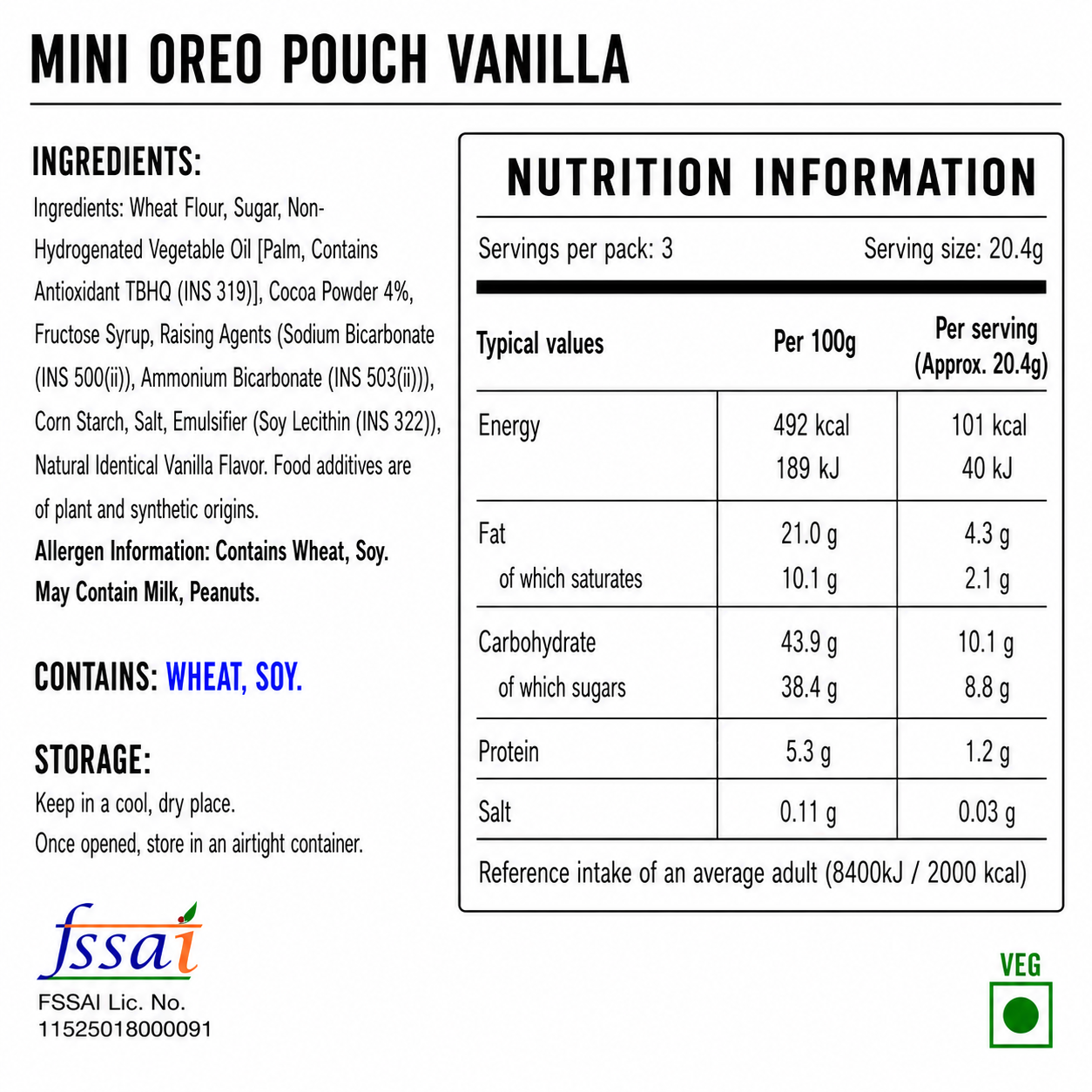 Oreo Mini Cookies Vanilla Cup 61.3gm Imported From Asia - Nosh Products