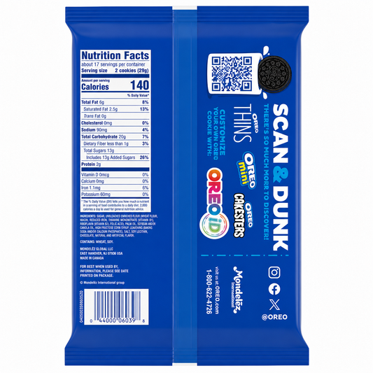 Oreo Biscuits Peanut Butter 482gm Imported From USA - Nosh Products