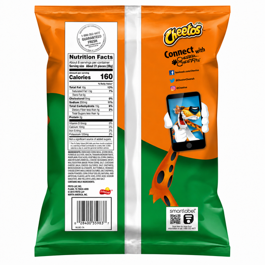 Cheetos Cheddar Jalapeno 226.6gm Imported From USA - Nosh Products