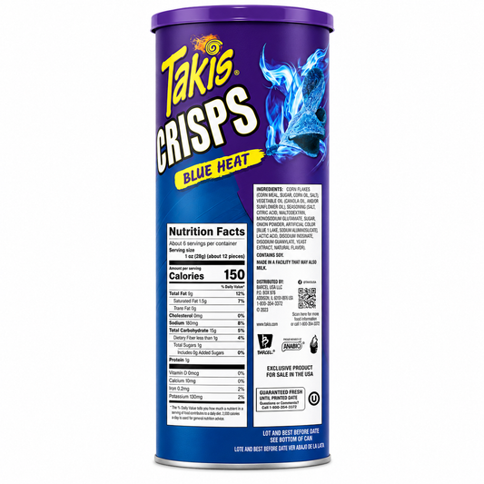 Takis Crisps Blue Heat 155gm Imported From Mexico - Nosh Products