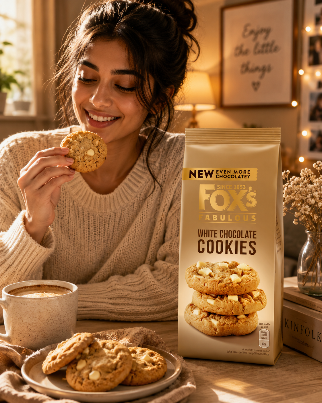 Fox White Chocolate Chip Cookies 180gm Imported From UK - Nosh Products