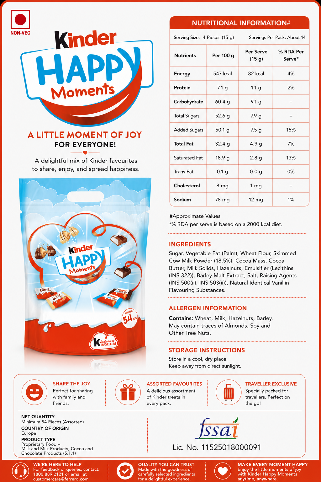 Kinder Bueno Happy Moments 600gm Imported From UK/USA - Nosh Products