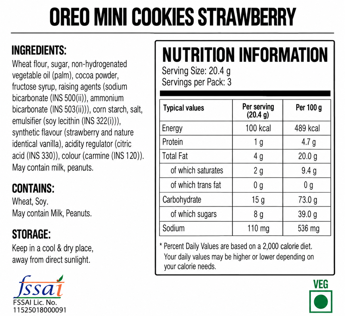 Oreo Mini Cookies Strawberry 58gm Imported From Asia