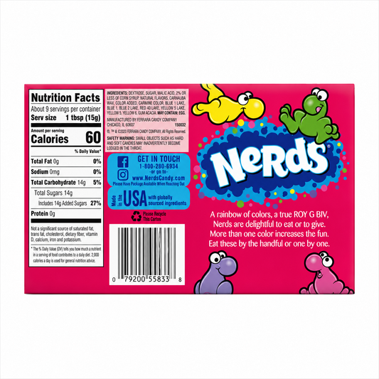 Wonka Nerds Rainbow Mix Candy 141gm Imported From USA - Nosh Products