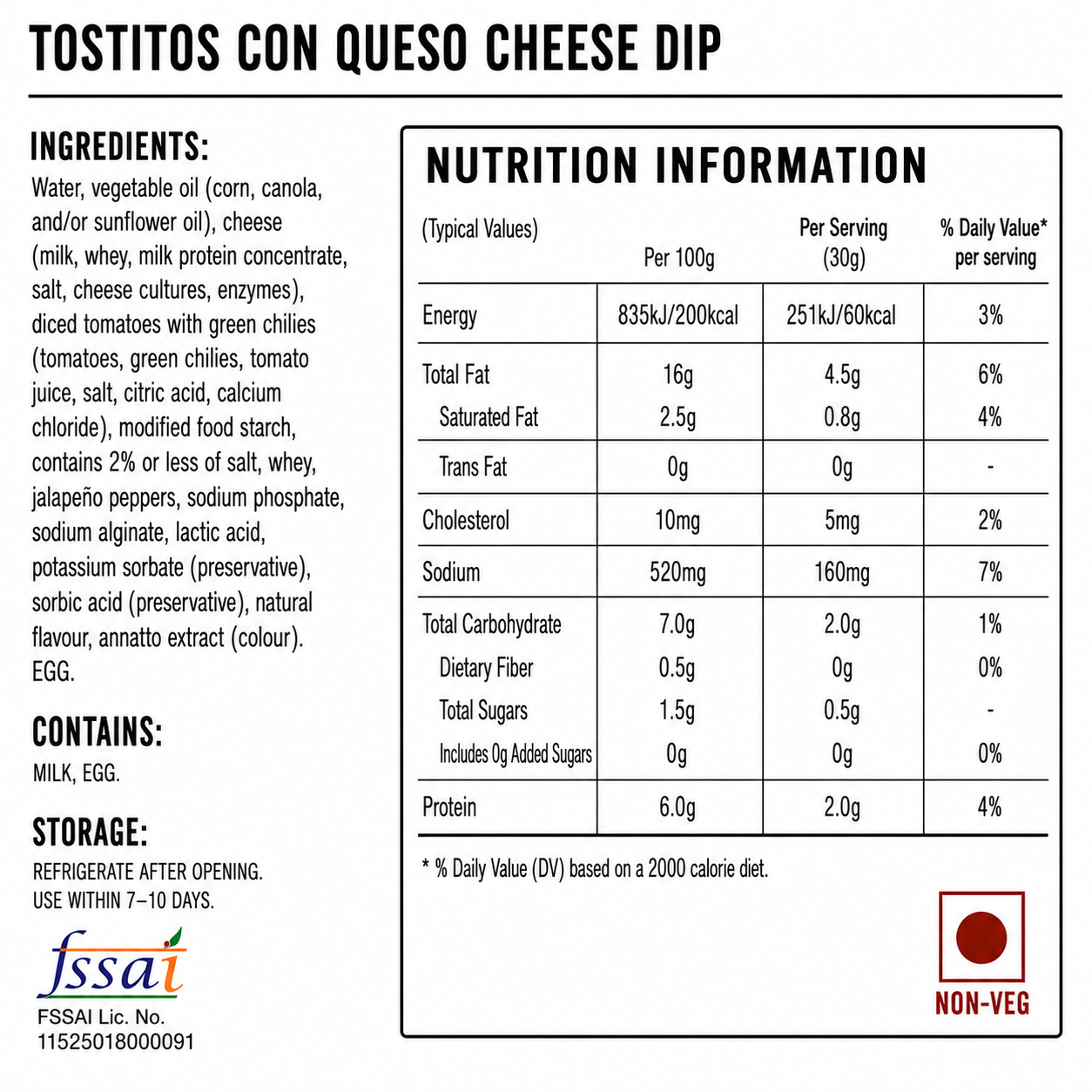 Tostitos Con Queso Cheese Dip 453gm Imported From USA - Nosh Products