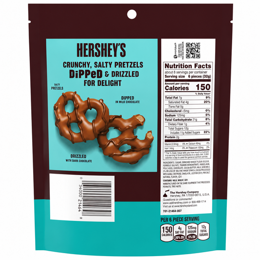 Hershey Dipped Pretzel Milk Chocolate 240gm Imported From USA