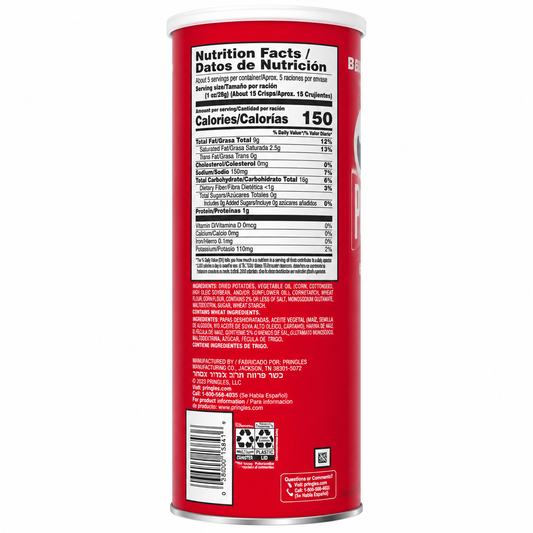Pringles Original Chips 158gm Imported From USA - Nosh Products