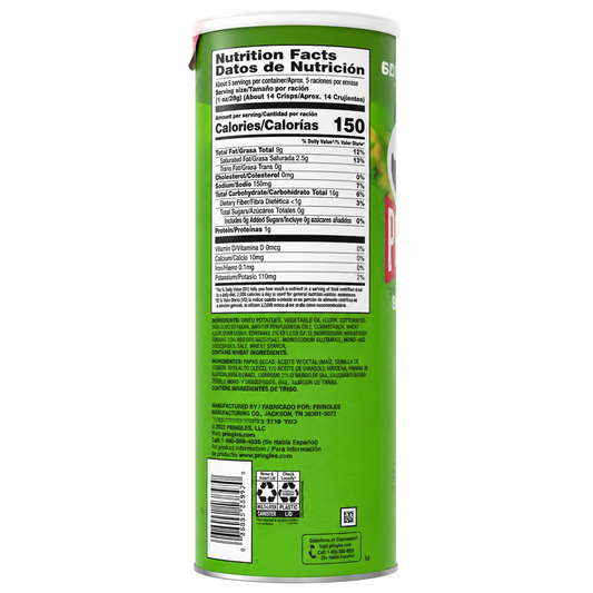 Pringles Sour Cream And Onion Chips 158gm Imported From USA - Nosh Products