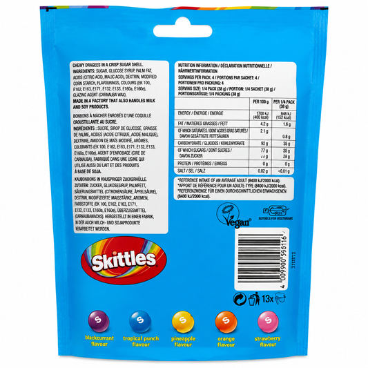 Skittles Tropical Candy 136gm Imported From UK - Nosh Products