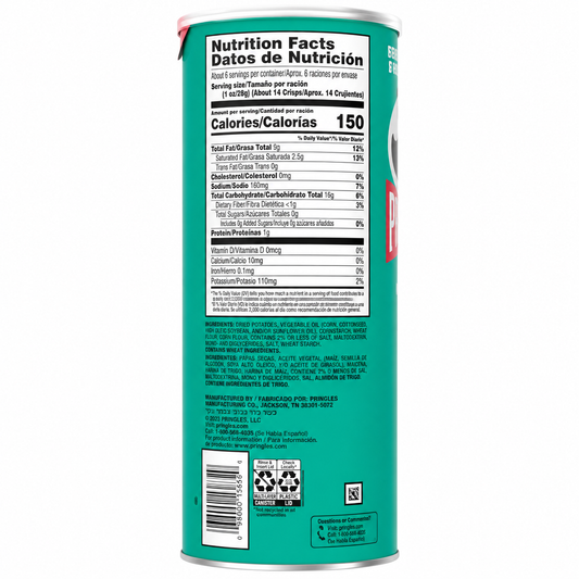 Pringles Ranch Chips 158gm Imported From USA - Nosh Products