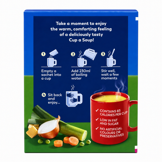 Batchelor's Cup-A-Soup Golden Vegetable (4 Cups) Imported From UK - Nosh Products