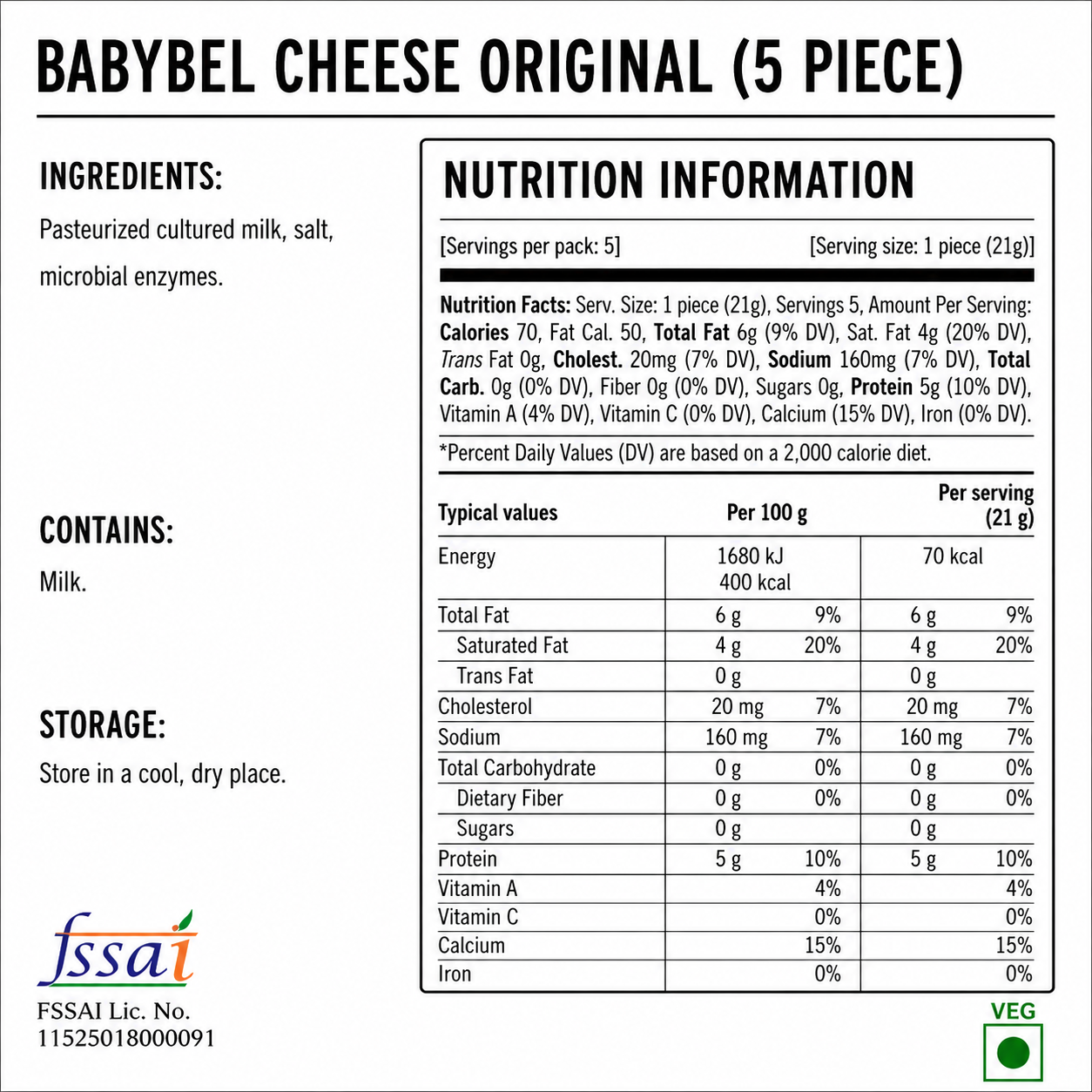 Babybel Cheese Original (5 pc) Imported From USA - Nosh Products
