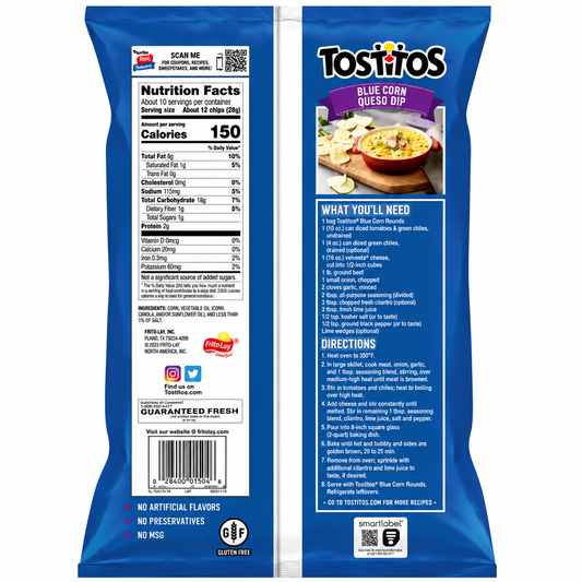 Tostitos Original Restaurant Style Nachos 283gm Imported From USA - Nosh Products