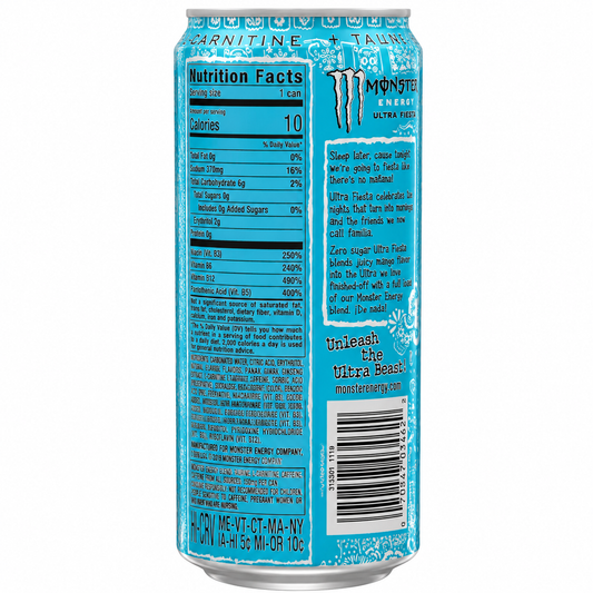 Monster Energy Drink Ultra Fiesta Mango Zero Sugar 500ml(Pack Of 4) Imported From UK - Nosh Products