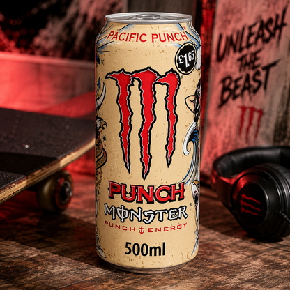 Monster Energy Drink Pacific Punch 500ml (Pack of 4) Imported From UK