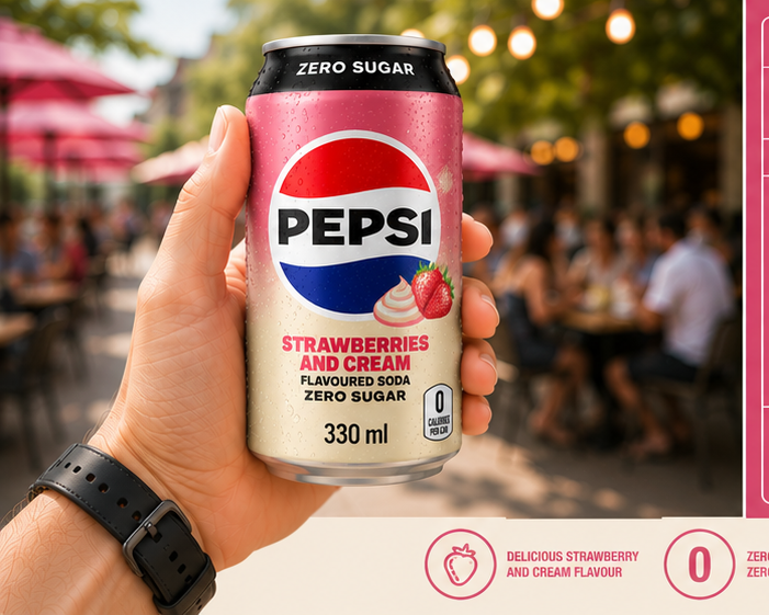 Pepsi Strawberries And Cream Soda Zero Sugar 330ml - Nosh Products