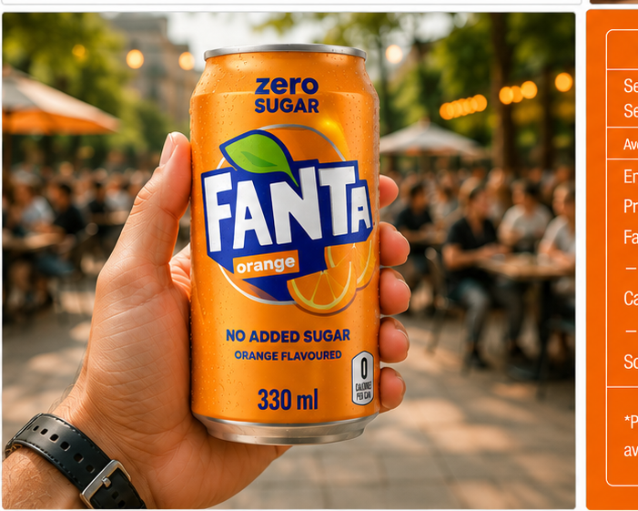 Fanta Orange Zero Sugar 330ml - Nosh Products