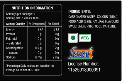 Coke Vanilla Zero Sugar 330ml - Nosh Products
