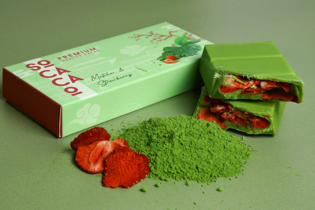 So Cacao Strawberry And Matcha Chocolate 100gm