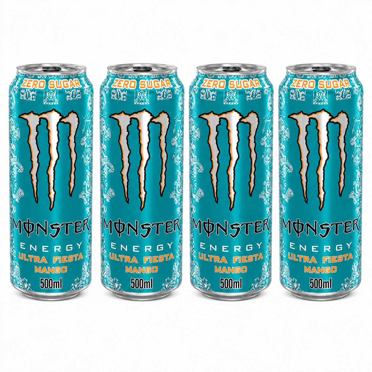 Monster Energy Drink Ultra Fiesta Mango Zero Sugar 500ml(Pack Of 4) Imported From UK