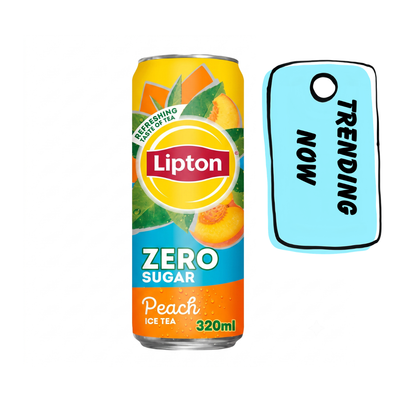 Lipton Iced Tea Peach Zero Sugar 330ml Imported From Thailand - Nosh Products