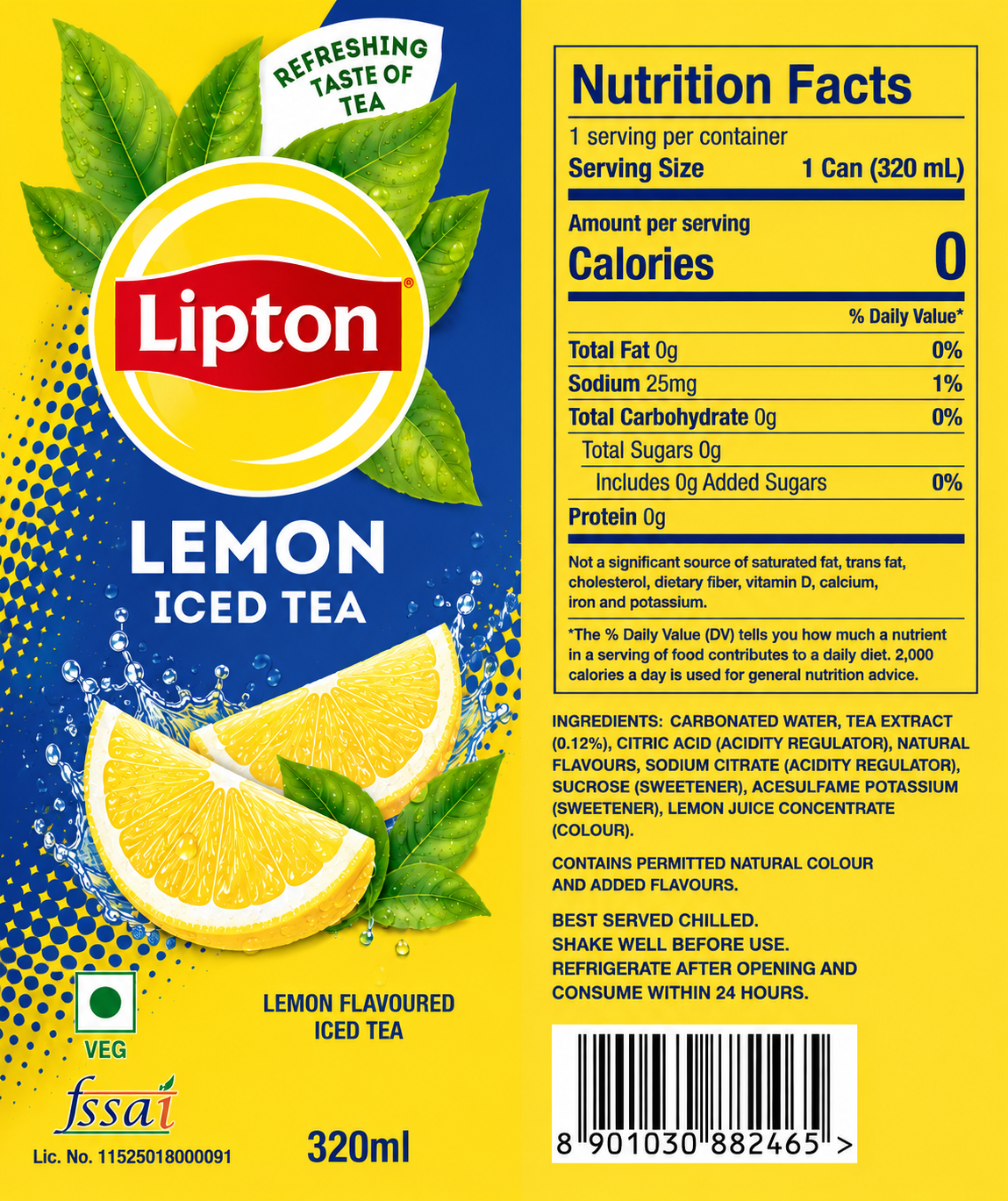 Lipton Lemon Iced Tea 320ml - Nosh Products