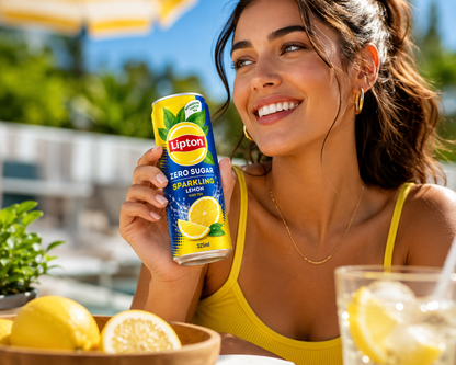 Lipton Zero Sugar Sparkling Lemon Iced Tea 325ml - Nosh Products