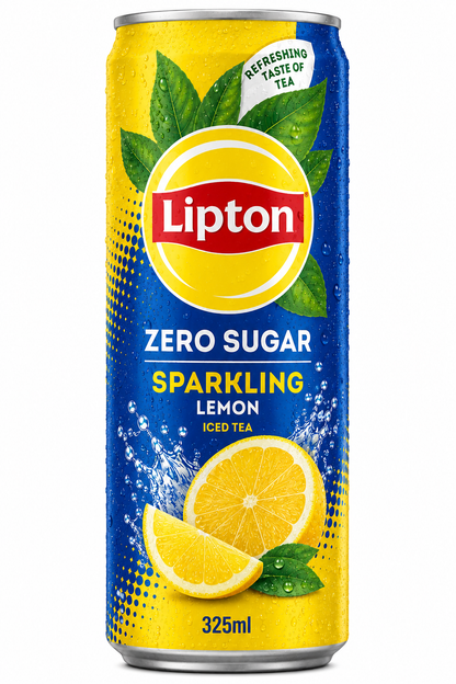 Lipton Zero Sugar Sparkling Lemon Iced Tea 325ml - Nosh Products