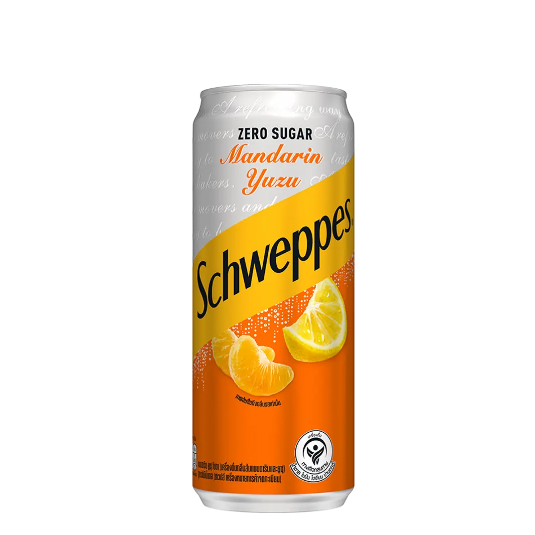 Schweppes Citrus Mandarin Yuzu Soda Zero Sugar 320ml