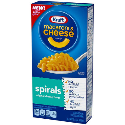 Kraft Macaroni And Cheese Spirals Dinner Box 156gm - Nosh Products
