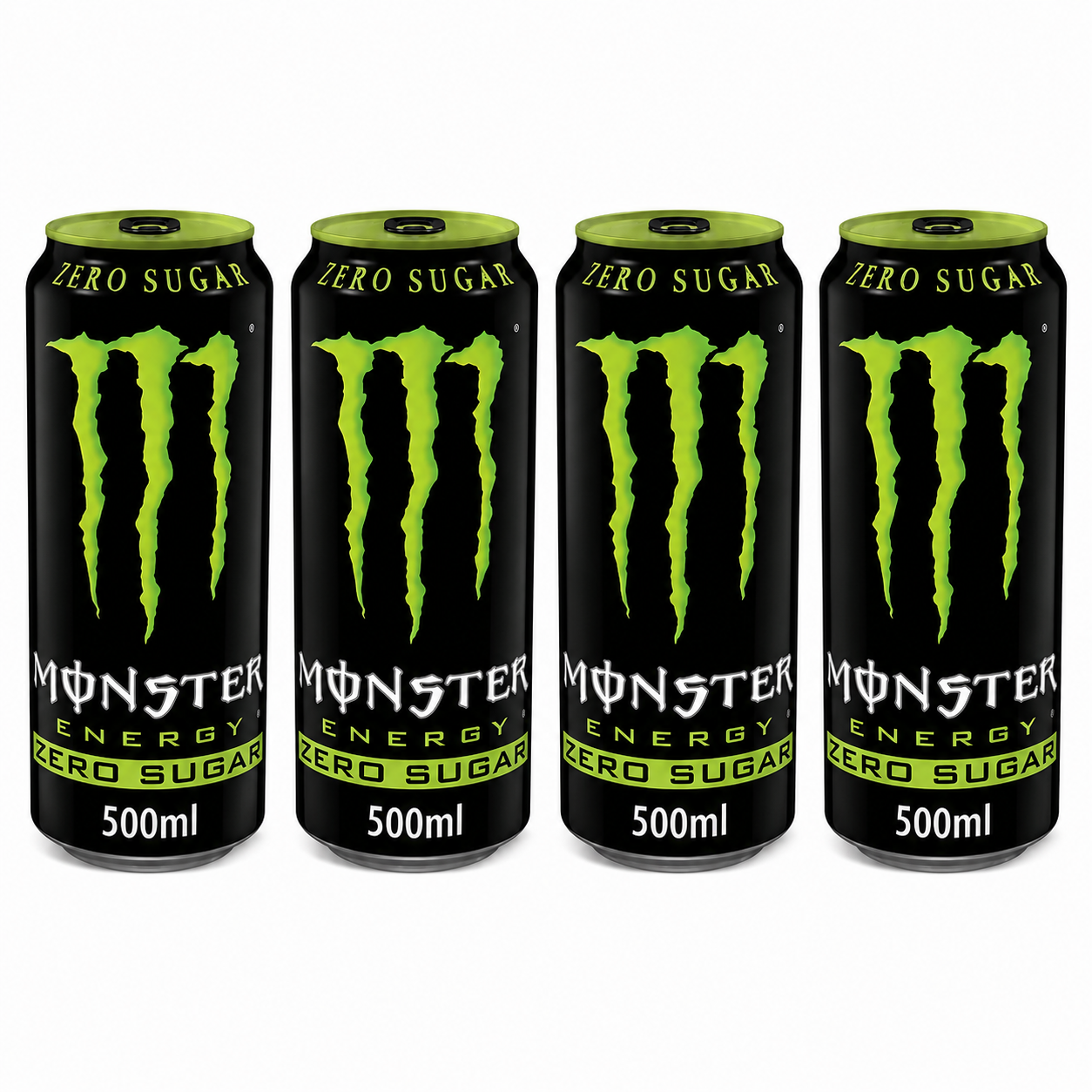 Monster Energy Drink Black Zero Sugar 500ml (Pack Of 4) Imported From UK
