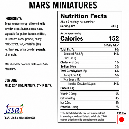 Mars Miniature Chocolate 220gm Imported From UK
