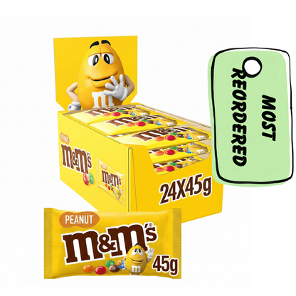 M&M Peanut Chocolate 45gm (Pack of 24) Imported From USA - Nosh Products