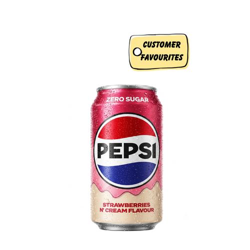 Pepsi Strawberries And Cream Soda Zero Sugar 330ml Imported From UK