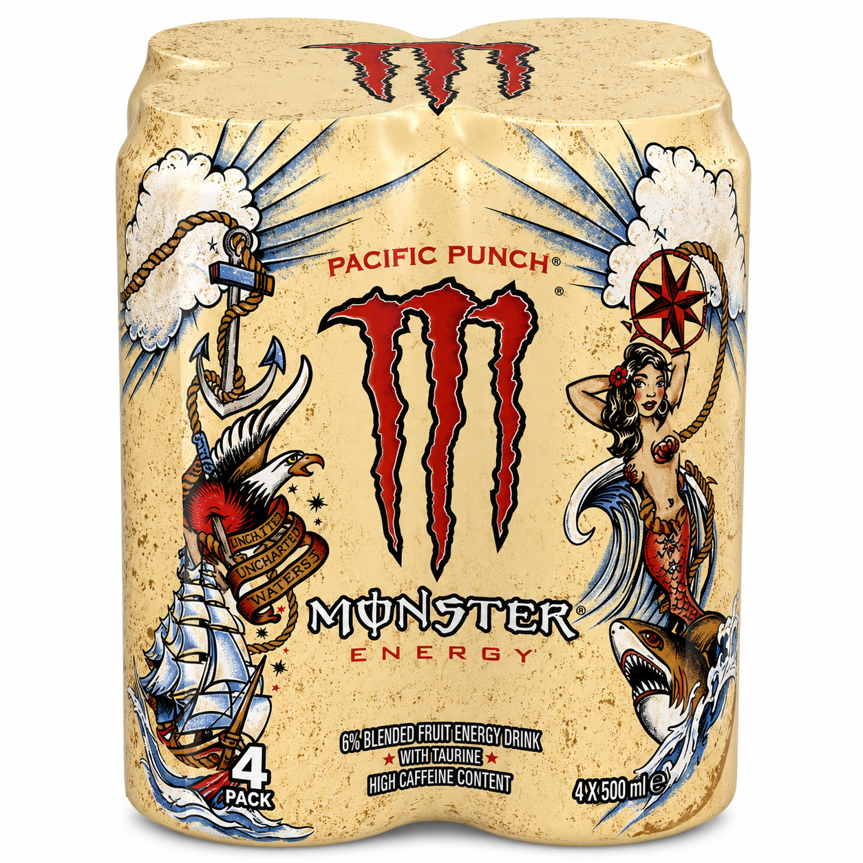 Monster Energy Drink Pacific Punch 500ml (Pack of 4) Imported From UK