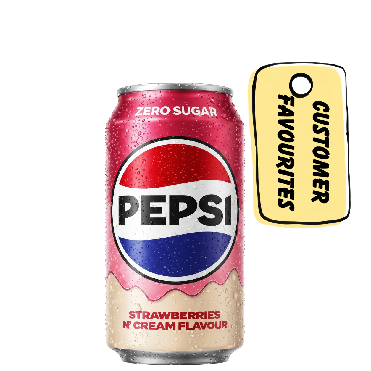 Pepsi Strawberries And Cream Soda Zero Sugar 330ml Imported From UK