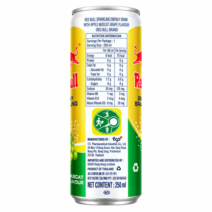 Red Bull Energy Drink Zero Sugar Apple Muscat Grape 250ml
