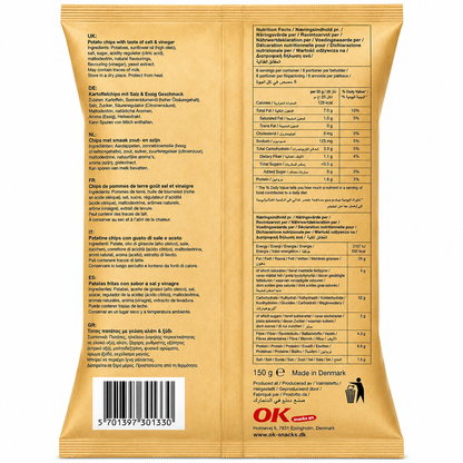 Kettle Cooked Chips Salt And Vinegar 150gm Imported From Denmark