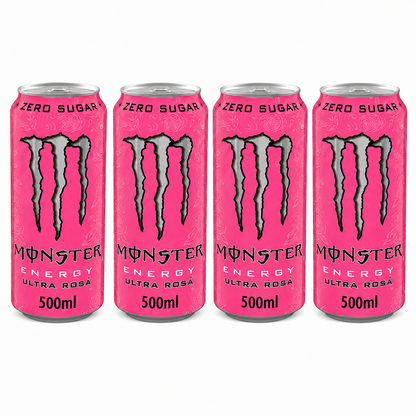 Monster Energy Drink Ultra Rosa Zero Sugar 500ml (Pack Of 4) Imported From UK