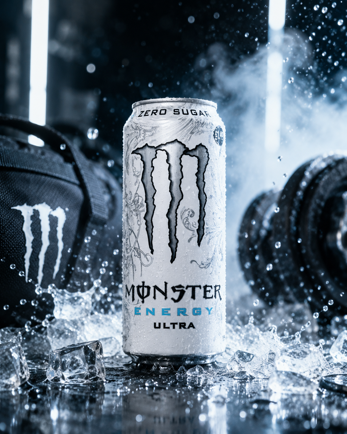 Monster White Energy Drink Zero Sugar 500ml (Pack of 4) Imported From UK - Nosh Products