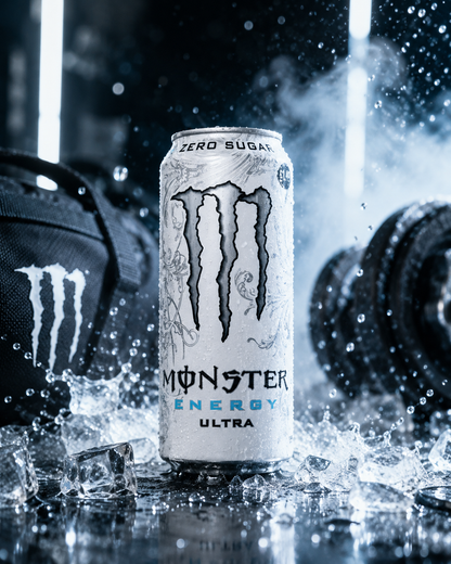 Monster White Energy Drink Zero Sugar 500ml (Pack of 4) Imported From UK - Nosh Products
