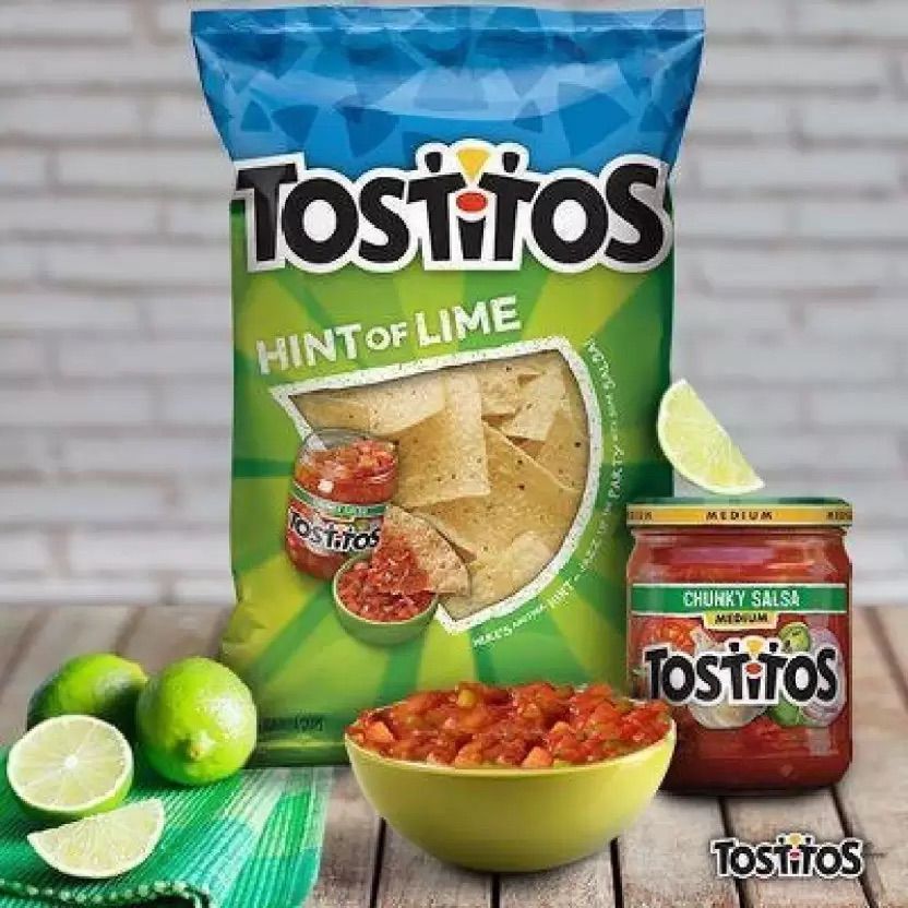 Tostitos Hint Of Lime Nachos 368gm - Nosh Products