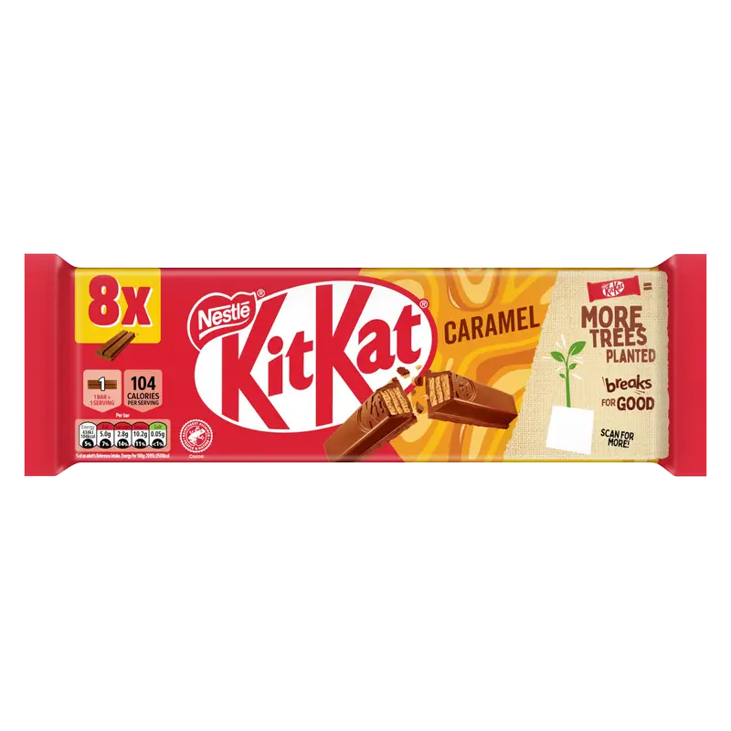 Kit Kat 2 Finger Pack Of 8 Caramel