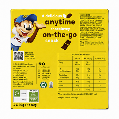 Kellogg's Coco Pop Bars 150gm Imported From UK - Nosh Products