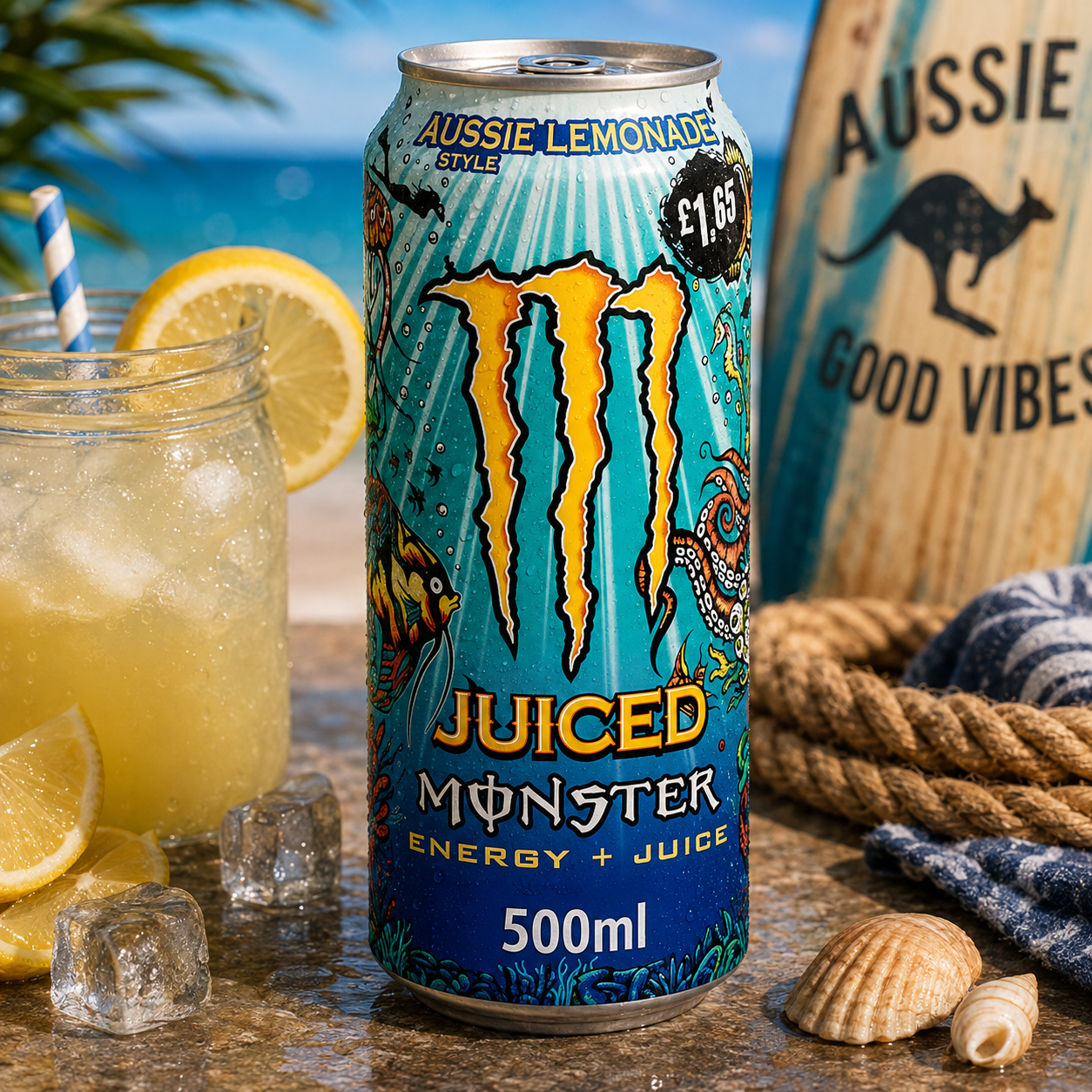 Monster Energy Drink Aussie Lemonade 500ml Imported From UK