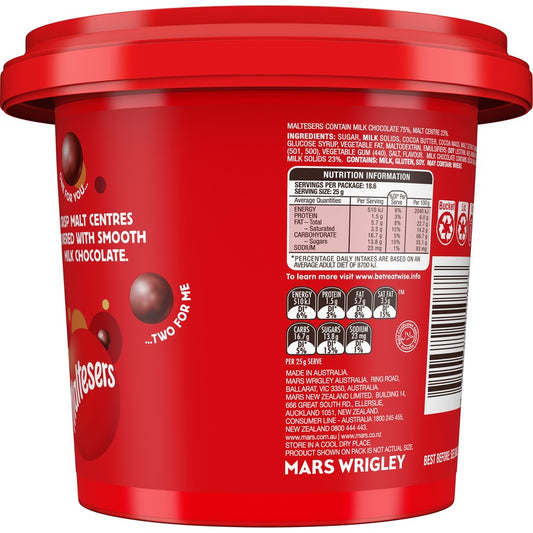 Maltesers Chocolate Bucket 640gm Imported From USA - Nosh Products