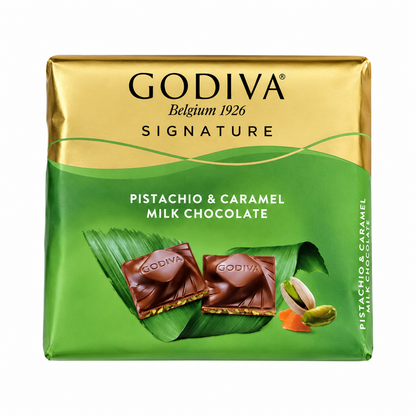 Godiva Pistachio And Caramel Milk Chocolate 60gm